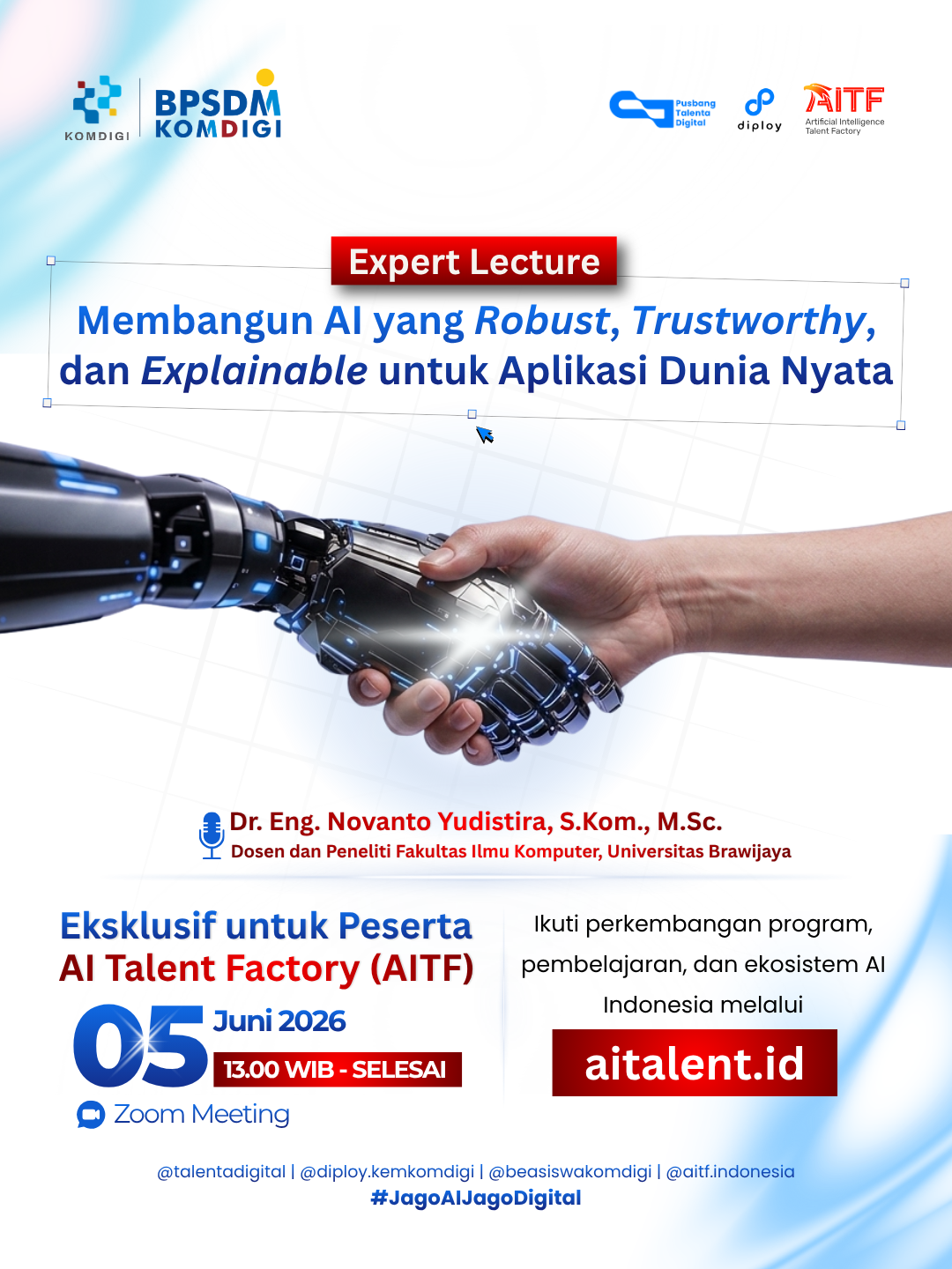 Expert Lecture x UB : Menjawab Tantangan Keandalan dan Transparansi AI di Dunia Nyata
